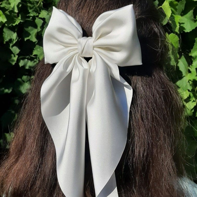 Red Satin Ponytail Hair Accessory